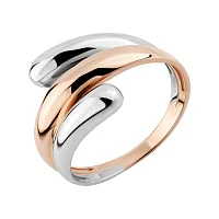 Потрійна каблучка у комбінованому золоті - 2210359