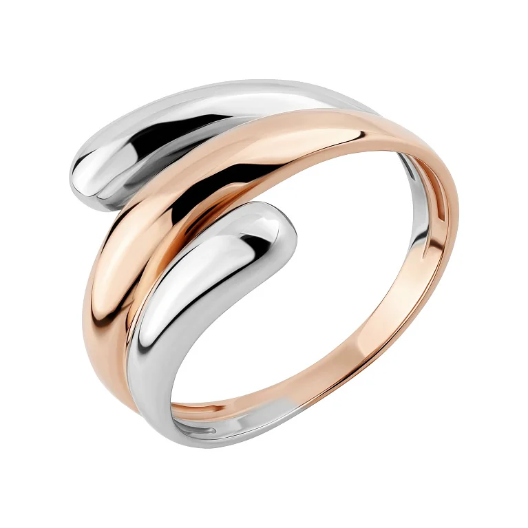 Потрійна каблучка у комбінованому золоті - 2210359