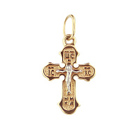 Крестик из комбинированного золота. Артикул 501587: цена, отзывы, фото – купить в интернет-магазине AURUM