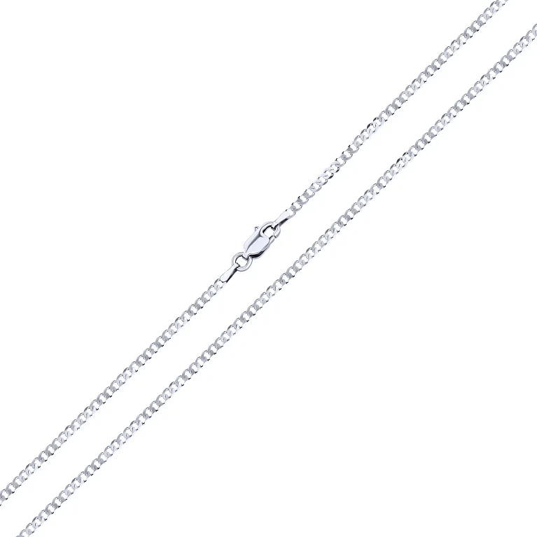 Серебряная цепочка с плетением панцирь - 1964226