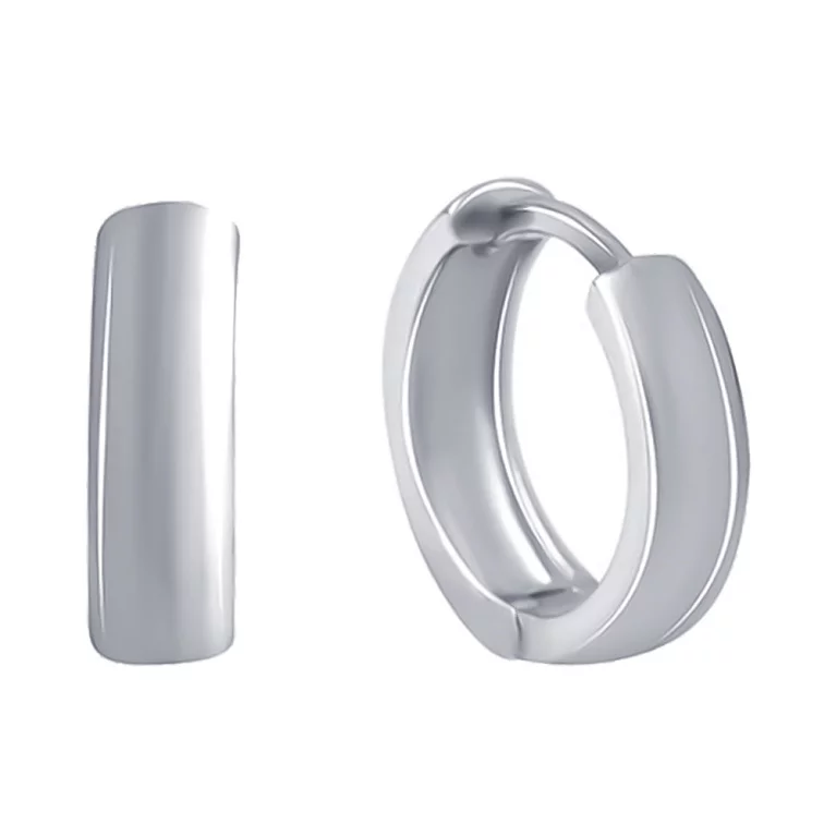 Сережки-кольца из белого золота. Артикул 205239502: цена, отзывы, фото – купить в интернет-магазине AURUM