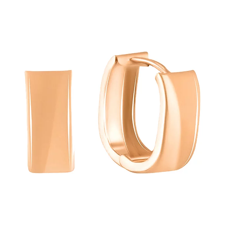 Сережки-кольца из красного золота. Артикул 2093374: цена, отзывы, фото – купить в интернет-магазине AURUM