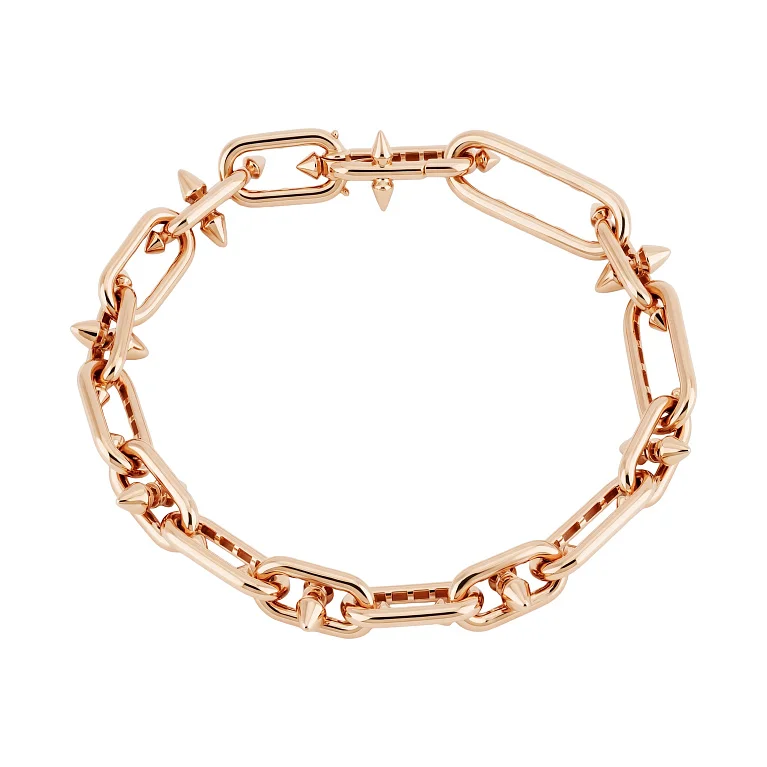 Браслет у червоному золоті плетіння якір - 2214573