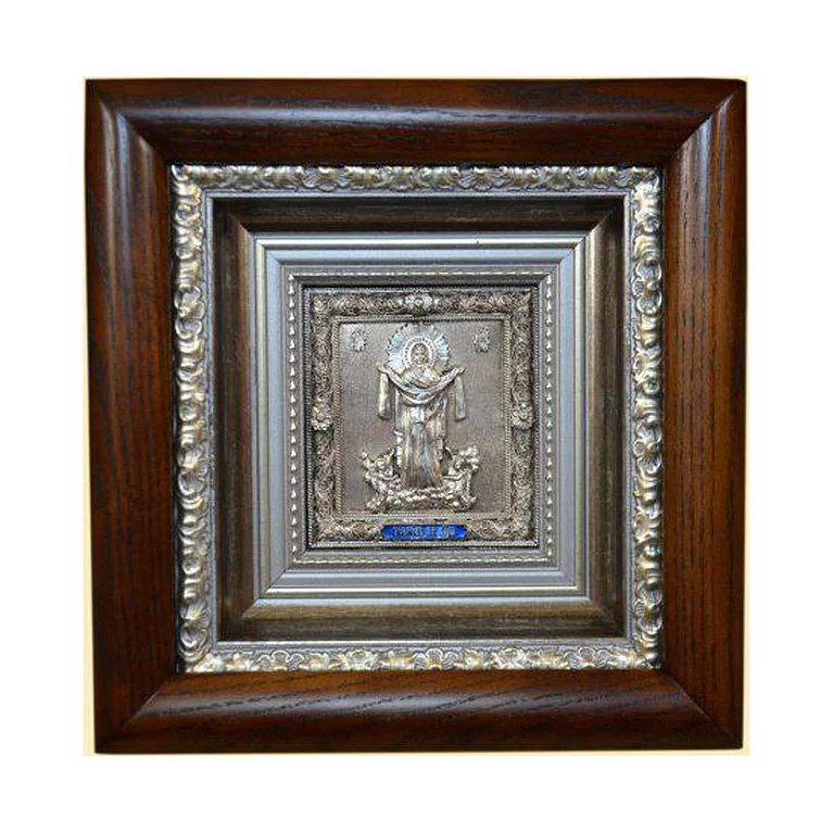 Ікона "Покров Пресвятої Богородиці" срібна. Артикул 227-П: ціна, відгуки, фото – купити в інтернет-магазині AURUM