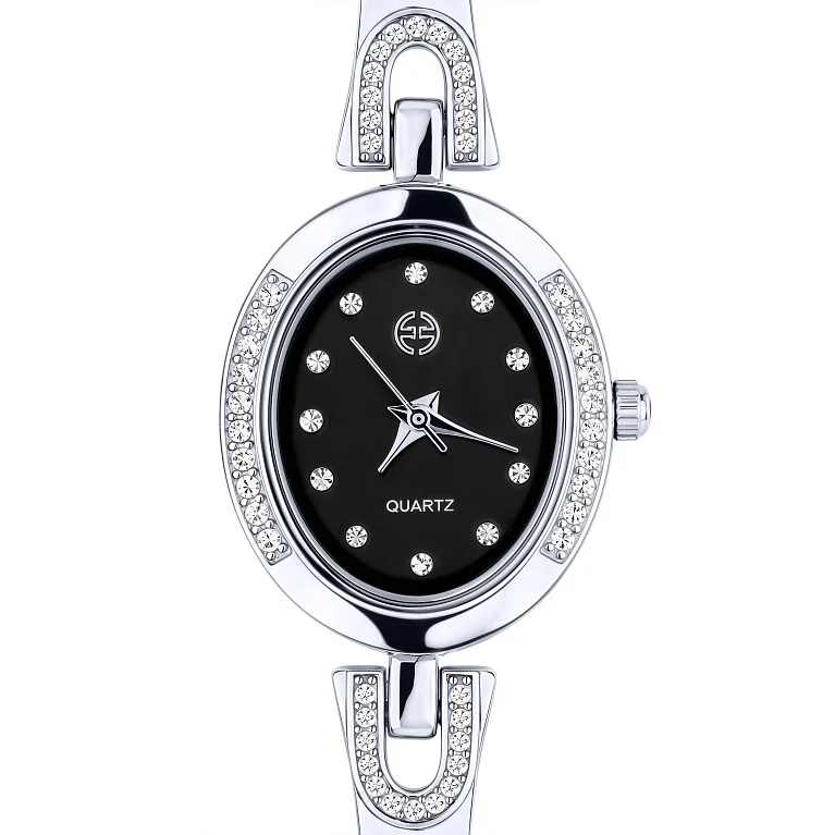 Годинник срібний з фіанітами - 2170941