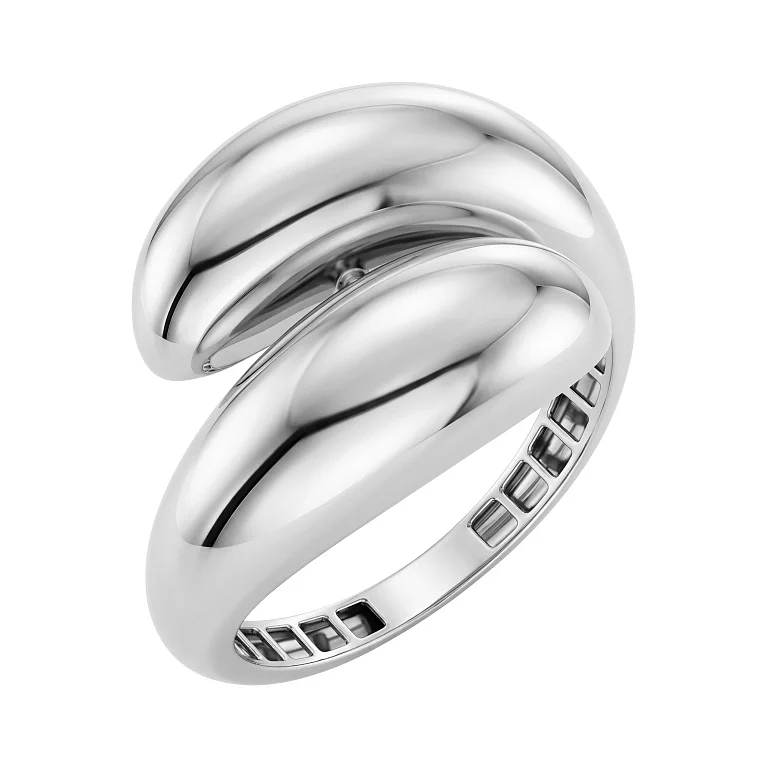 Кольцо "Капля" из белого золота - 2149951