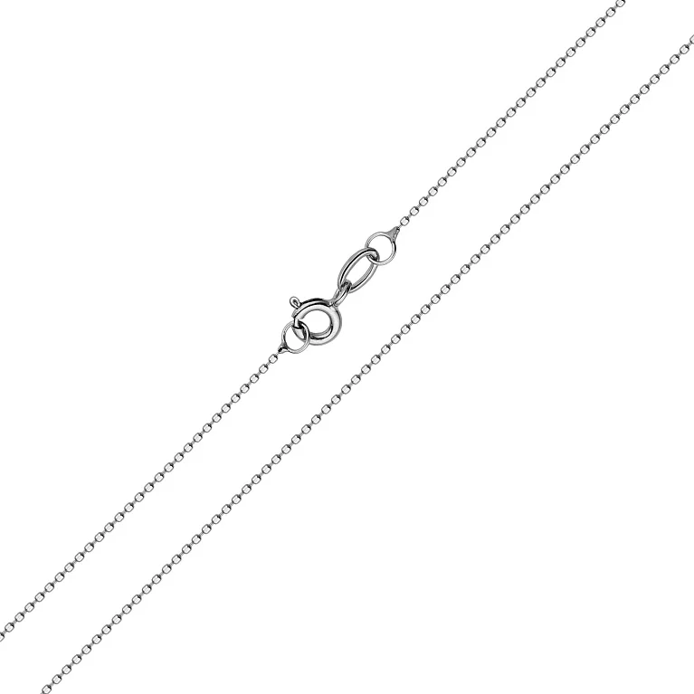 Цепочка в минималистичном стиле из белого золота с плетением гольф - 1915904