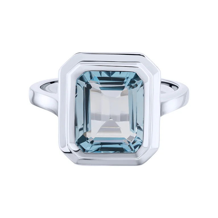 Серебряное кольцо с топазом - 2162747