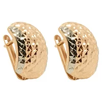 Сережки из комбинированного золота с алмазной огранкой. Артикул 2300720000: цена, отзывы, фото – купить в интернет-магазине AURUM