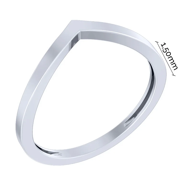 Серебряное кольцо в стиле минимализм - 1625077