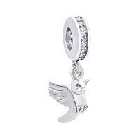 Шарм из серебра с цирконием Птичка . Артикул 7503/3954: цена, отзывы, фото – купить в интернет-магазине AURUM