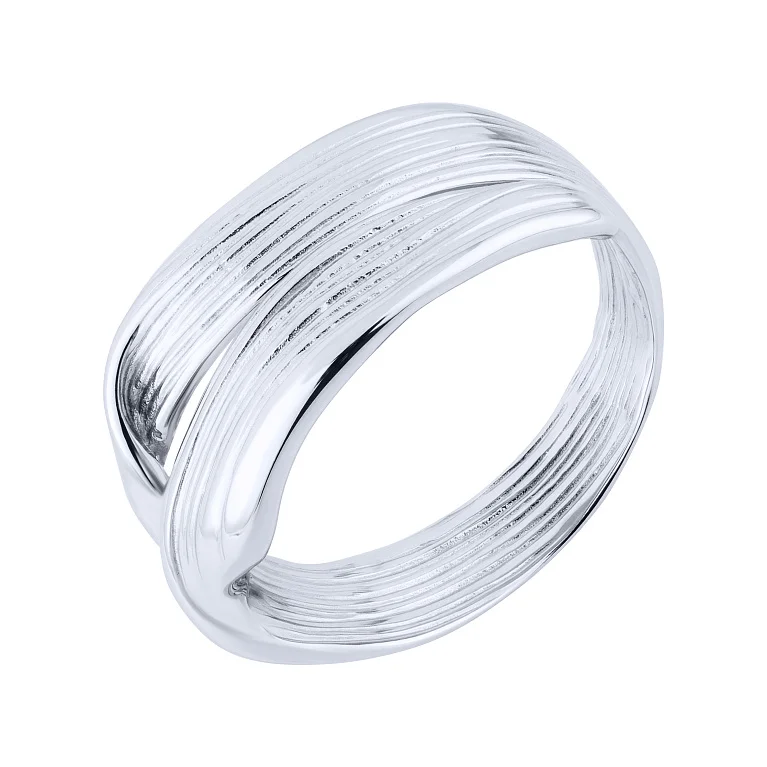 Широка незамкнена каблучка зі срібла  - 2221942