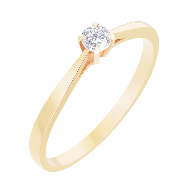 Кольцо из красного золота с бриллиантом. Артикул EKDG1: цена, отзывы, фото – купить в интернет-магазине AURUM