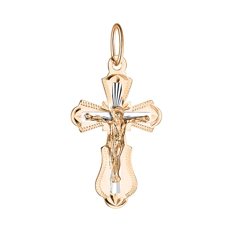Золотий хрестик з алмазною гранню . Артикул 521299: ціна, відгуки, фото – купити в інтернет-магазині AURUM