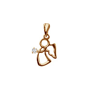 Золота підвіска "Ангел" з діамантом. Артикул 3100881201: ціна, відгуки, фото – купити в інтернет-магазині AURUM