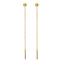 Сережки-протяжки з червоного золота - 950933
