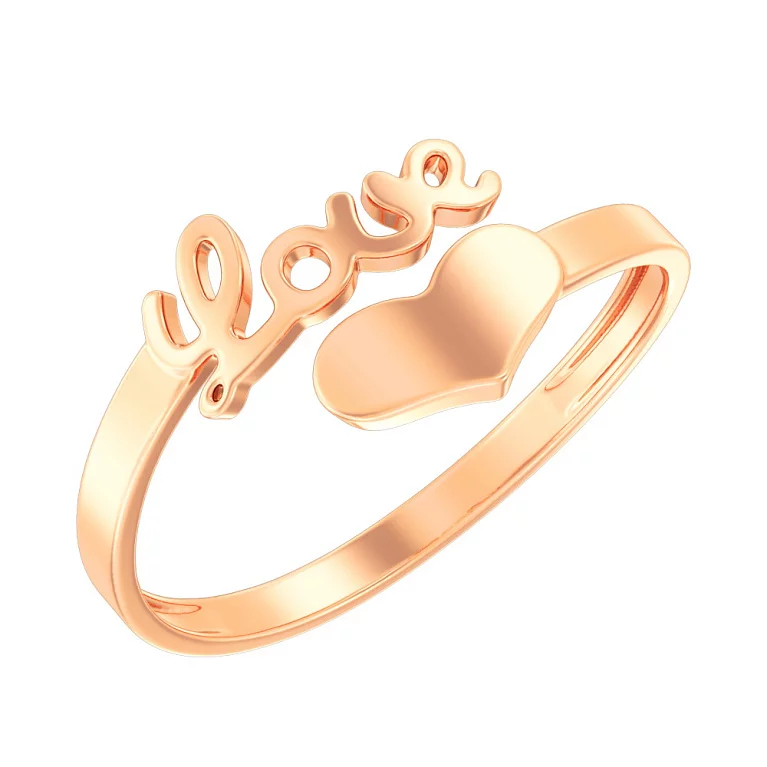 Кольцо из красного золота Сердце. Артикул 140789: цена, отзывы, фото – купить в интернет-магазине AURUM