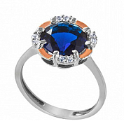 Серебряное кольцо с позолотой и цирконием. Артикул Динара-К: цена, отзывы, фото – купить в интернет-магазине AURUM