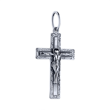 Серебряный крестик с чернением - 2235968
