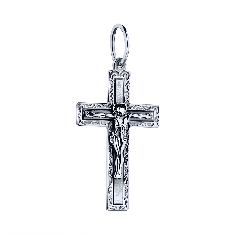 Серебряный крестик с чернением - 2235968