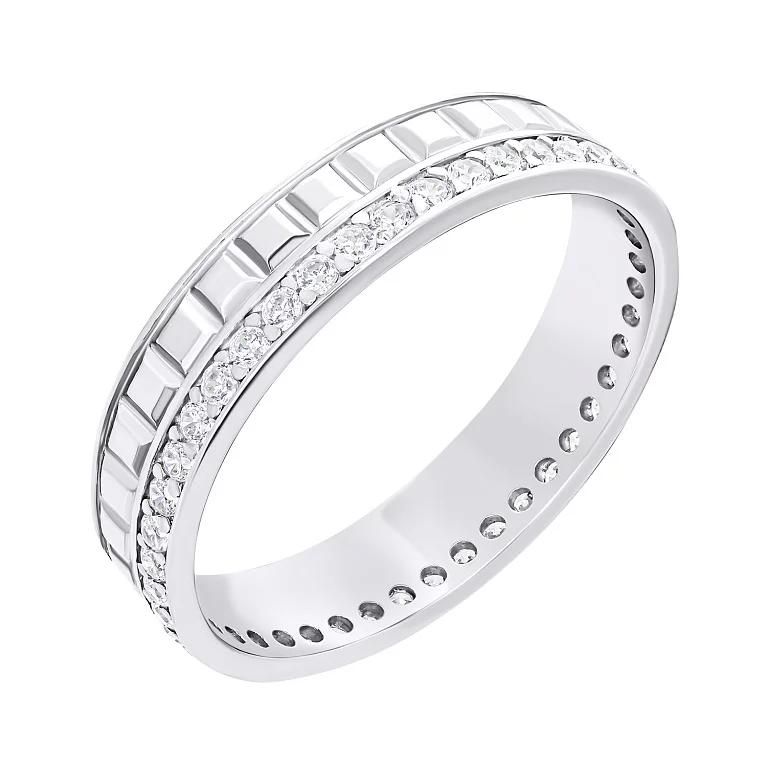 Серебряное кольцо с фианитами. Артикул 7501/10561: цена, отзывы, фото – купить в интернет-магазине AURUM