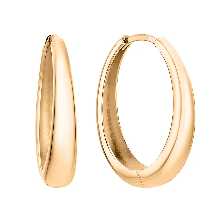 Серьги-кольца в красном золоте. Артикул 109427/20: цена, отзывы, фото – купить в интернет-магазине AURUM