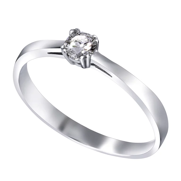 Кольцо для помолвки из белого золота с бриллиантом. Артикул 1108720202: цена, отзывы, фото – купить в интернет-магазине AURUM
