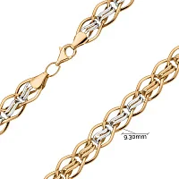 Современное колье из комбинированного золота с плетением фантазия - 1856650