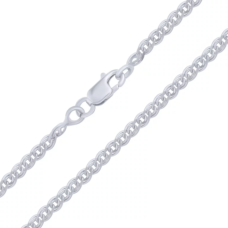 Ланцюжок у плетінні мона ліза срібний. Артикул 7508/Нр-50: ціна, відгуки, фото – купити в інтернет-магазині AURUM