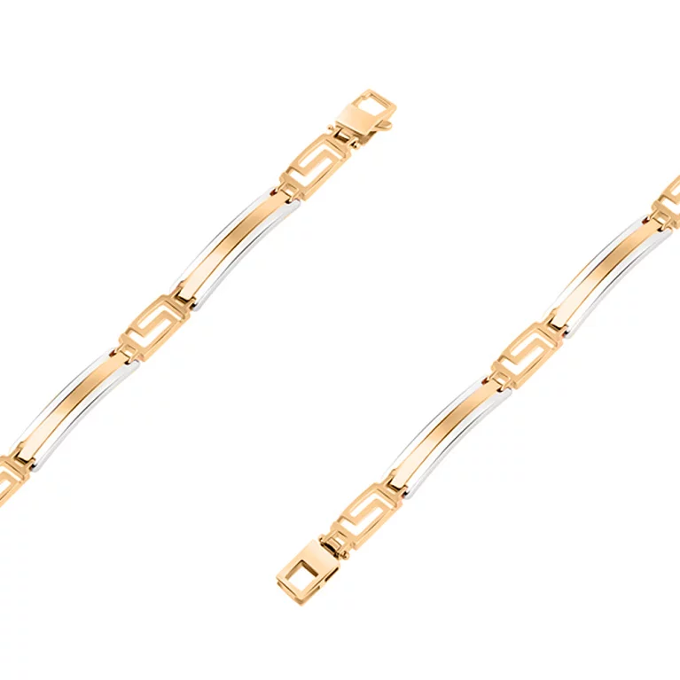 Золотий чоловічий браслет плетіння ролекс. Артикул 325543кб: ціна, відгуки, фото – купити в інтернет-магазині AURUM