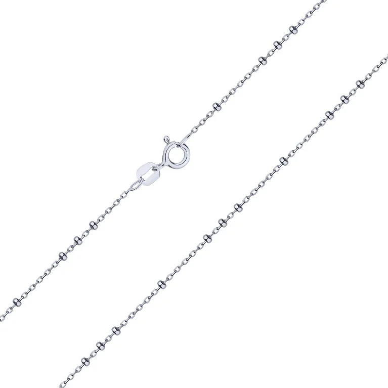 Срібне кольє з підвісами "Кульки" плетіння якір - 2162583