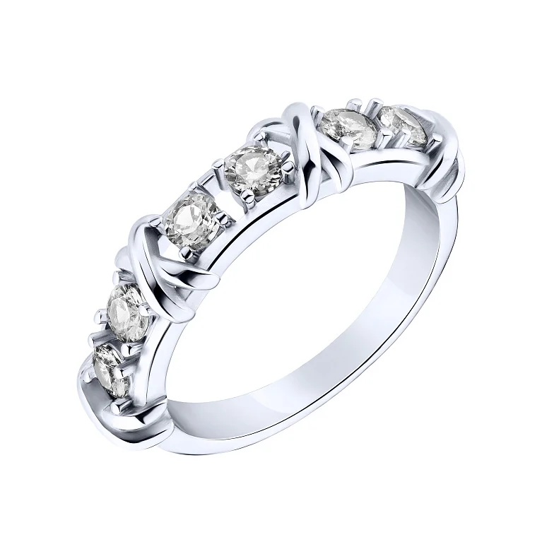 Каблучка зі срібла з фіанітами - 2225279