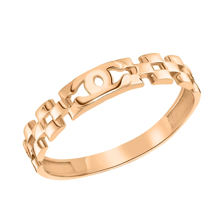 Кольцо из красного золота в форме Цепочки. Артикул 155439: цена, отзывы, фото – купить в интернет-магазине AURUM