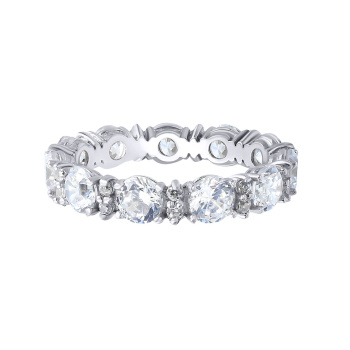 Серебряное кольцо с фианитами - 547351