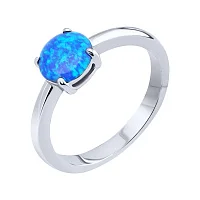 Серебряное кольцо с опалом  - 2040627