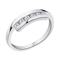 Кольцо из серебра с цирконием. Артикул 7501/5782: цена, отзывы, фото – купить в интернет-магазине AURUM