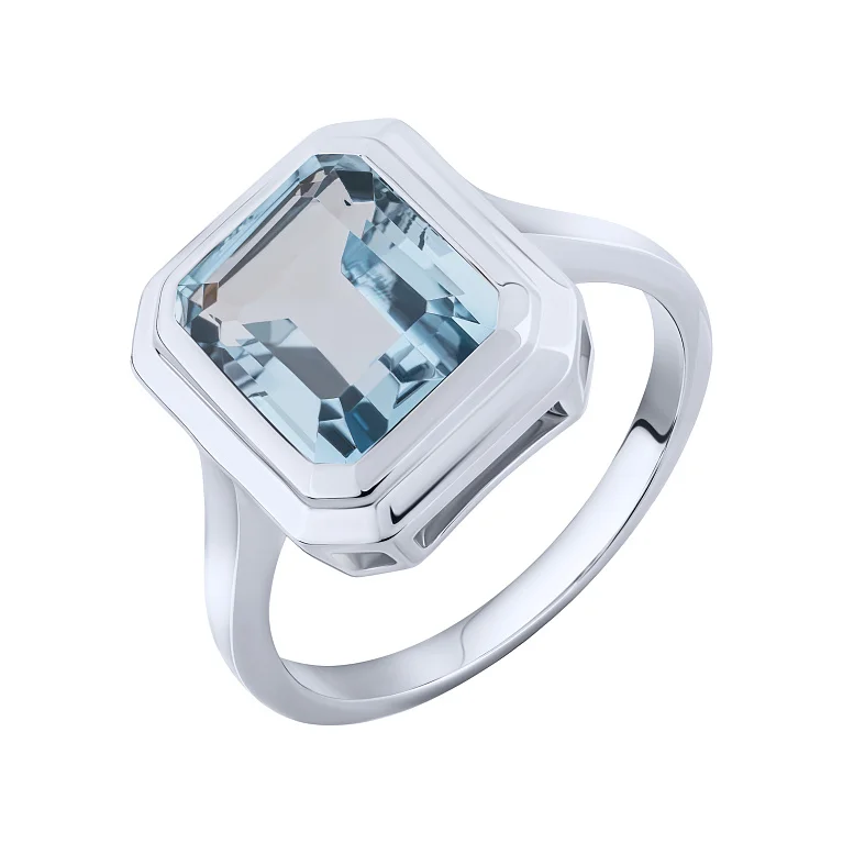 Серебряное кольцо с топазом - 2162747