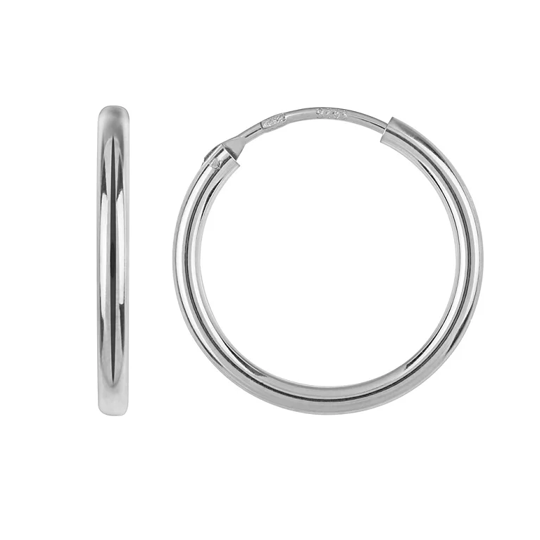 Серебряные серьги-кольца. Артикул 7502/1993873: цена, отзывы, фото – купить в интернет-магазине AURUM