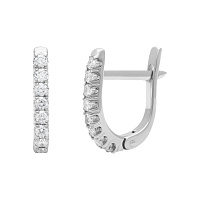 Сережки-дорожки з білого золота з діамантами. Артикул 102-10044/2б: ціна, відгуки, фото – купити в інтернет-магазині AURUM