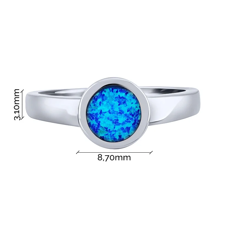 Серебряное кольцо с опалом  - 2084825