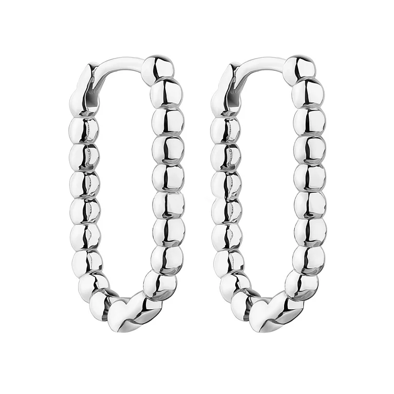 Серебрянные сережки-кольца из шариков. Артикул 7502/2109419: цена, отзывы, фото – купить в интернет-магазине AURUM