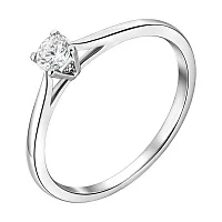 Каблучка з діамантом у білому золоті - 1669623