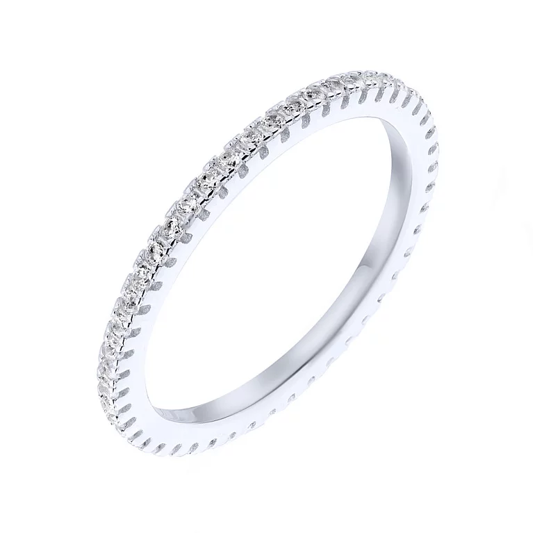 Кольцо из серебра с дорожкой фианитов. Артикул 7501/5616/2: цена, отзывы, фото – купить в интернет-магазине AURUM