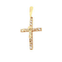 Крестик из красного золота с циркониями. Артикул 501388: цена, отзывы, фото – купить в интернет-магазине AURUM