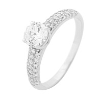 Серебряное кольцо с цирконием. Артикул 7501/10086: цена, отзывы, фото – купить в интернет-магазине AURUM