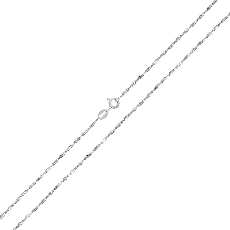 Ланцюжок срібний плетіння сінгапур - 1487058
