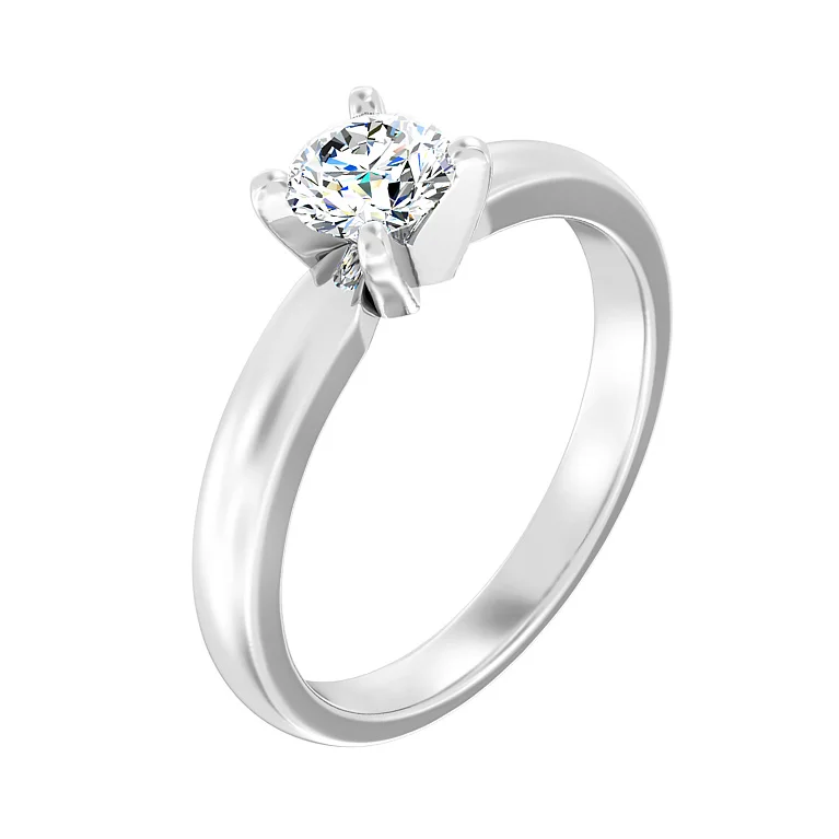 Каблучка із білого золота з діамантом - 2120608