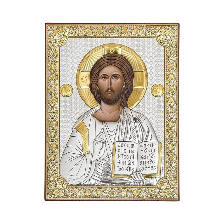 Икона из серебра "Христос Спаситель" 120х160 мм. Артикул P-3/001G/K: цена, отзывы, фото – купить в интернет-магазине AURUM