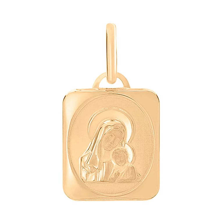 Золота ладанка "Діва Марія з Ісусом" . Артикул 421324: ціна, відгуки, фото – купити в інтернет-магазині AURUM