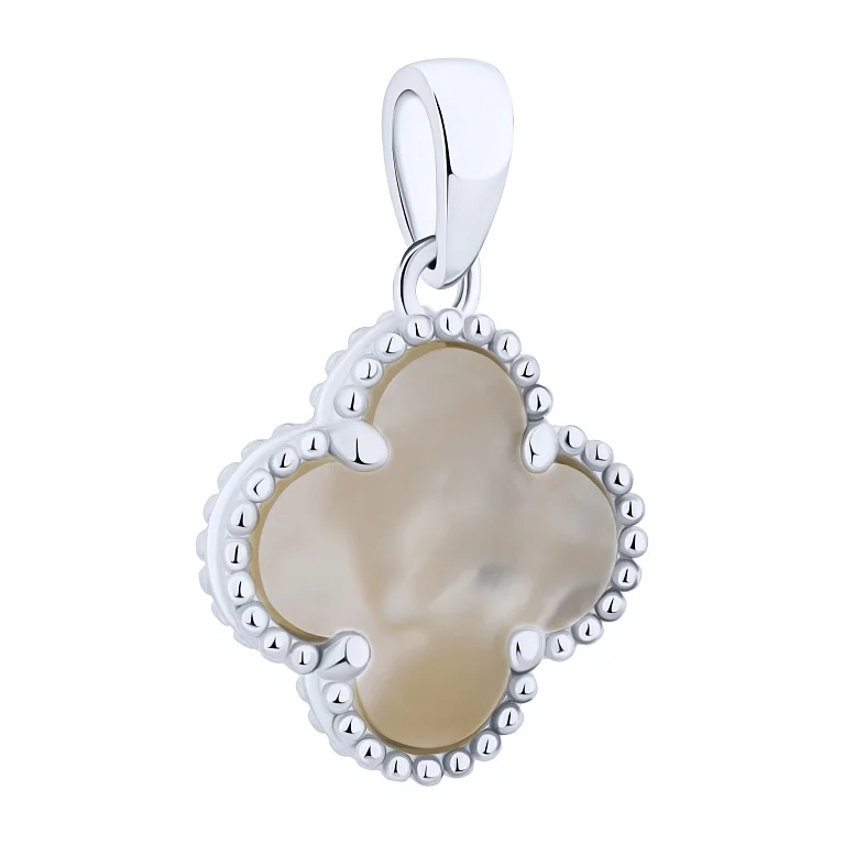 Підвіс "Конюшина" зі срібла з перламутром  - 2194819